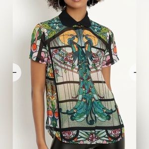 Black milk Tiffany lamp button up collar shirt